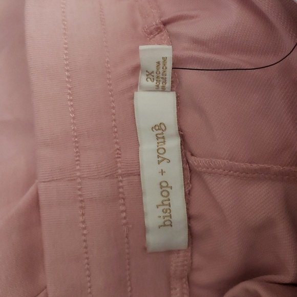 Bishop + Young Blush Pink Wide Leg Lounge Knit Pants - Picture 5 of 6